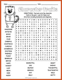 Character Traits Word Search Puzzle